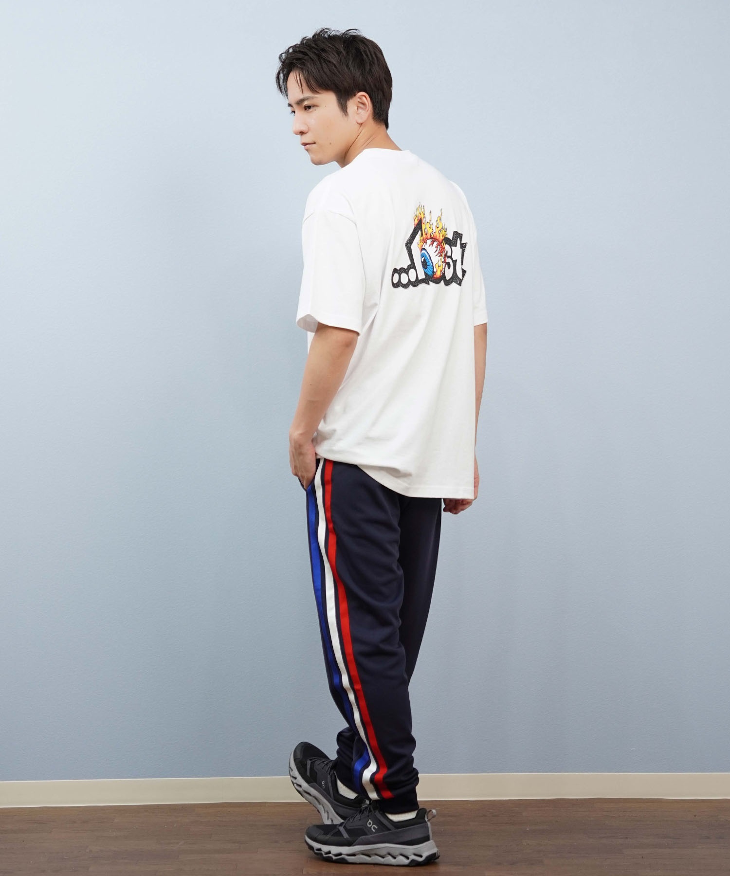 LOST ロスト 半袖 Tシャツ メンズ バックプリント ロゴ L25S-2113 ムラサキスポーツ限定(CBK-M)