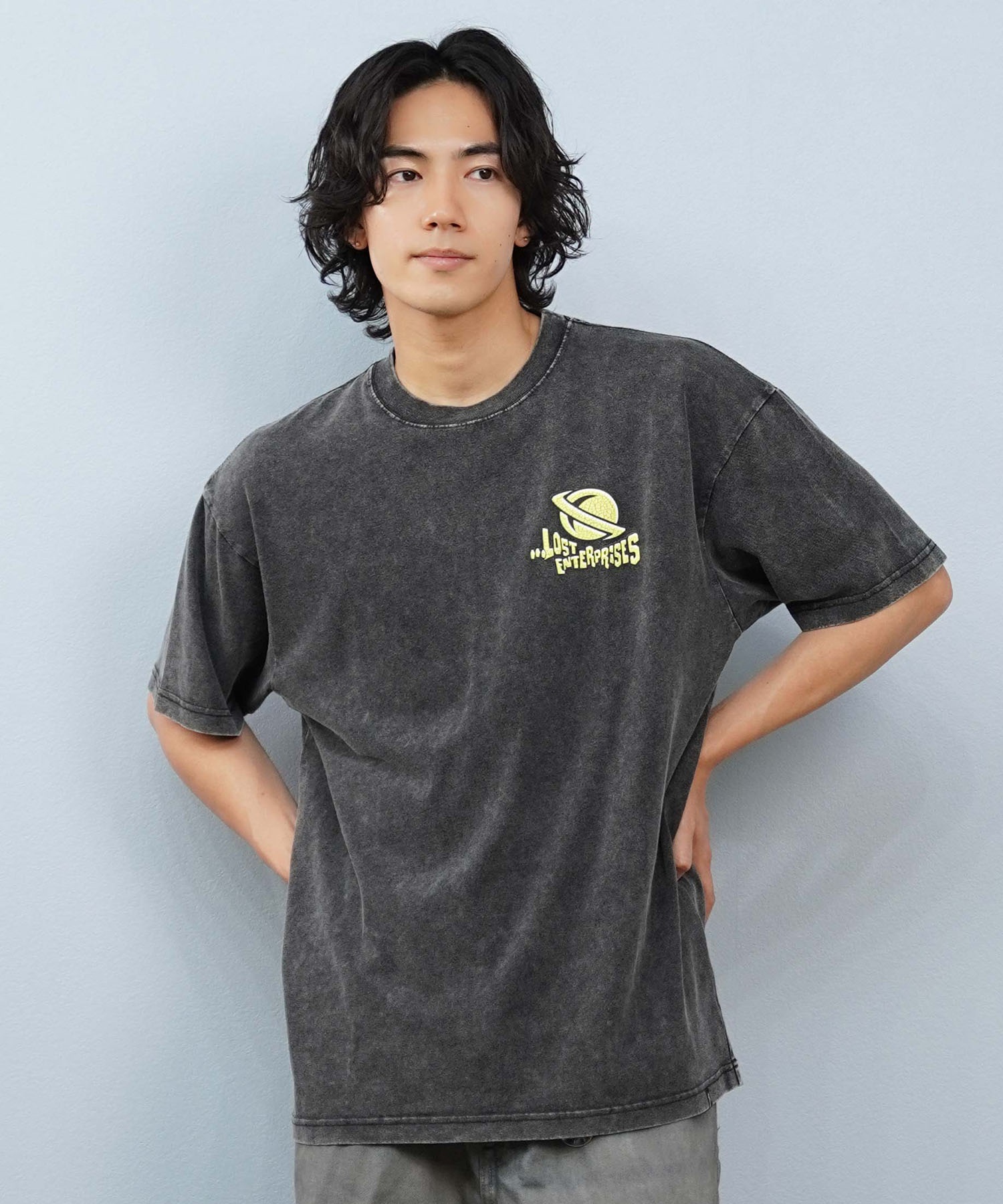 LOST ロスト 半袖 Tシャツ メンズ バックプリント L25S-2114 ムラサキスポーツ限定(CBK-M)
