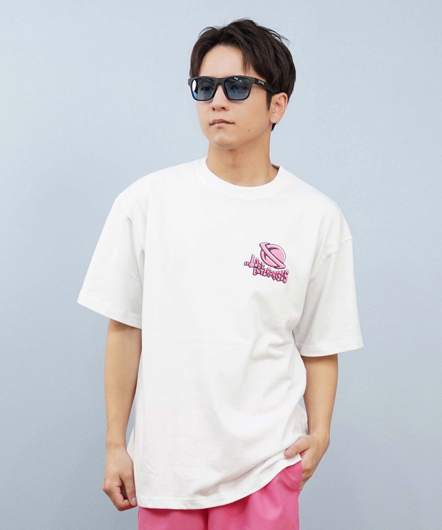 LOST ロスト 半袖 Tシャツ メンズ バックプリント L25S-2114 ムラサキスポーツ限定(CBK-M)