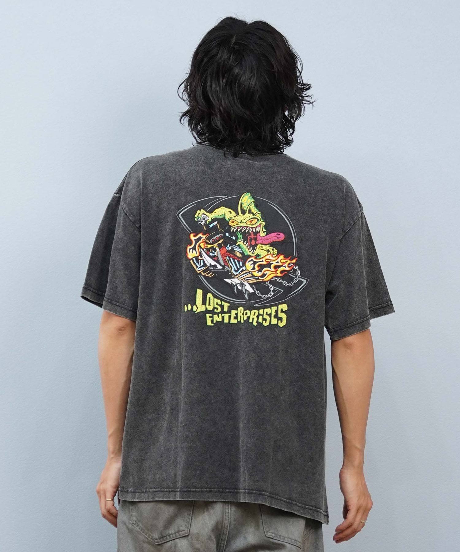 LOST ロスト 半袖 Tシャツ メンズ バックプリント L25S-2114 ムラサキスポーツ限定(CBK-M)