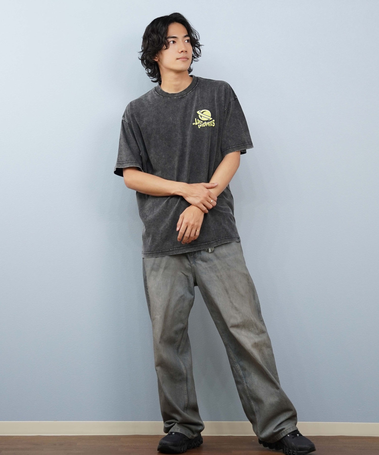 LOST ロスト 半袖 Tシャツ メンズ バックプリント L25S-2114 ムラサキスポーツ限定(CBK-M)