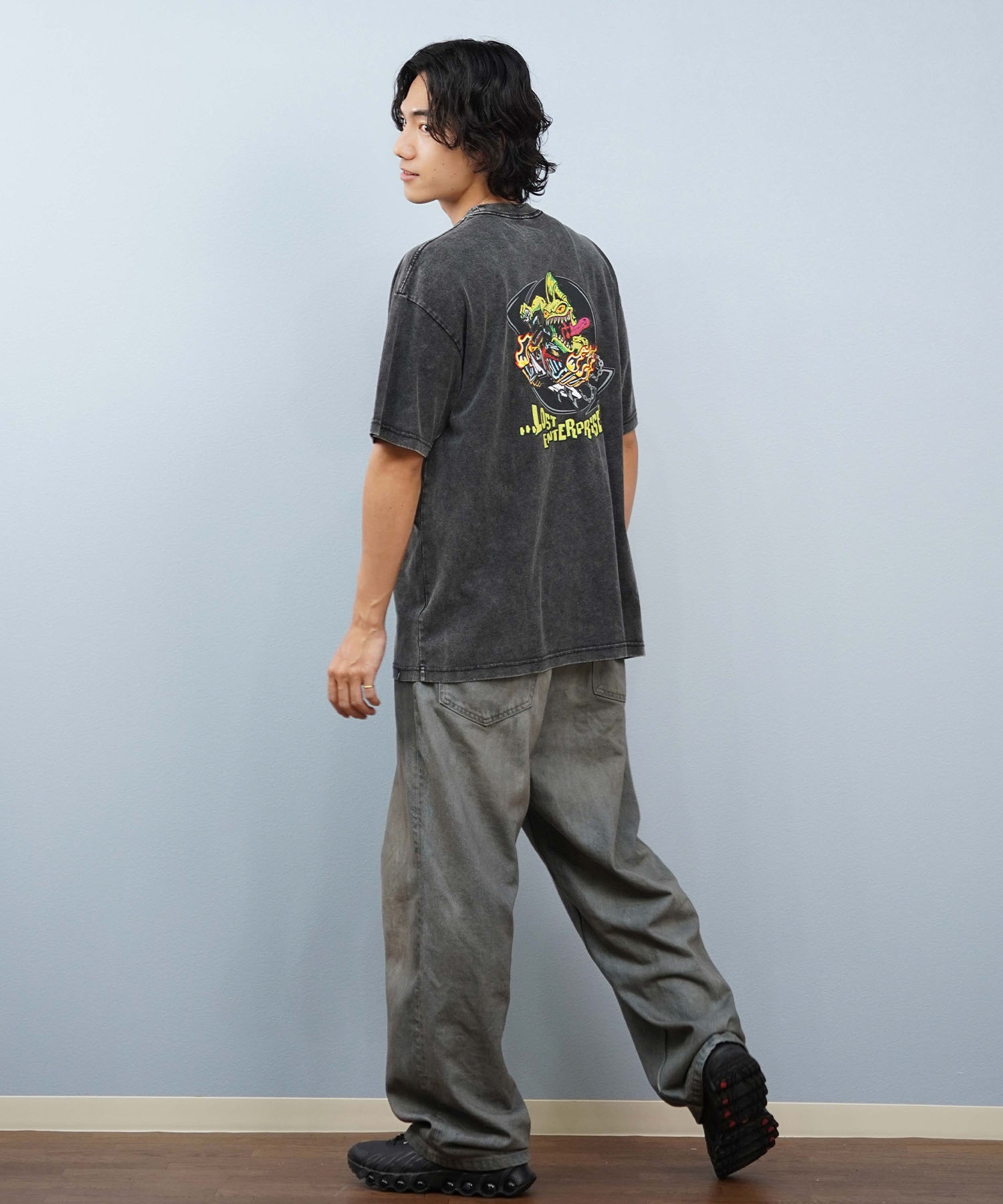 LOST ロスト 半袖 Tシャツ メンズ バックプリント L25S-2114 ムラサキスポーツ限定(CBK-M)
