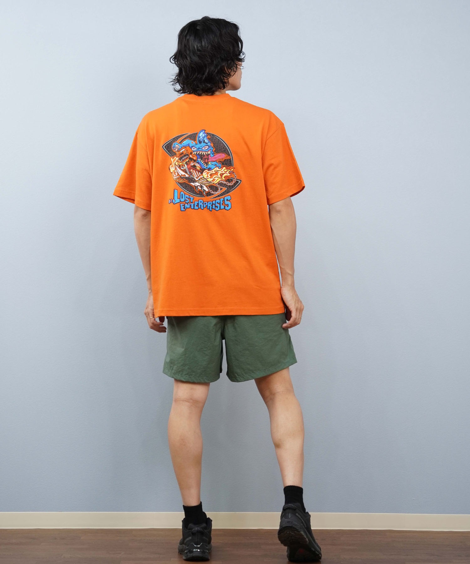 LOST ロスト 半袖 Tシャツ メンズ バックプリント L25S-2114 ムラサキスポーツ限定(CBK-M)