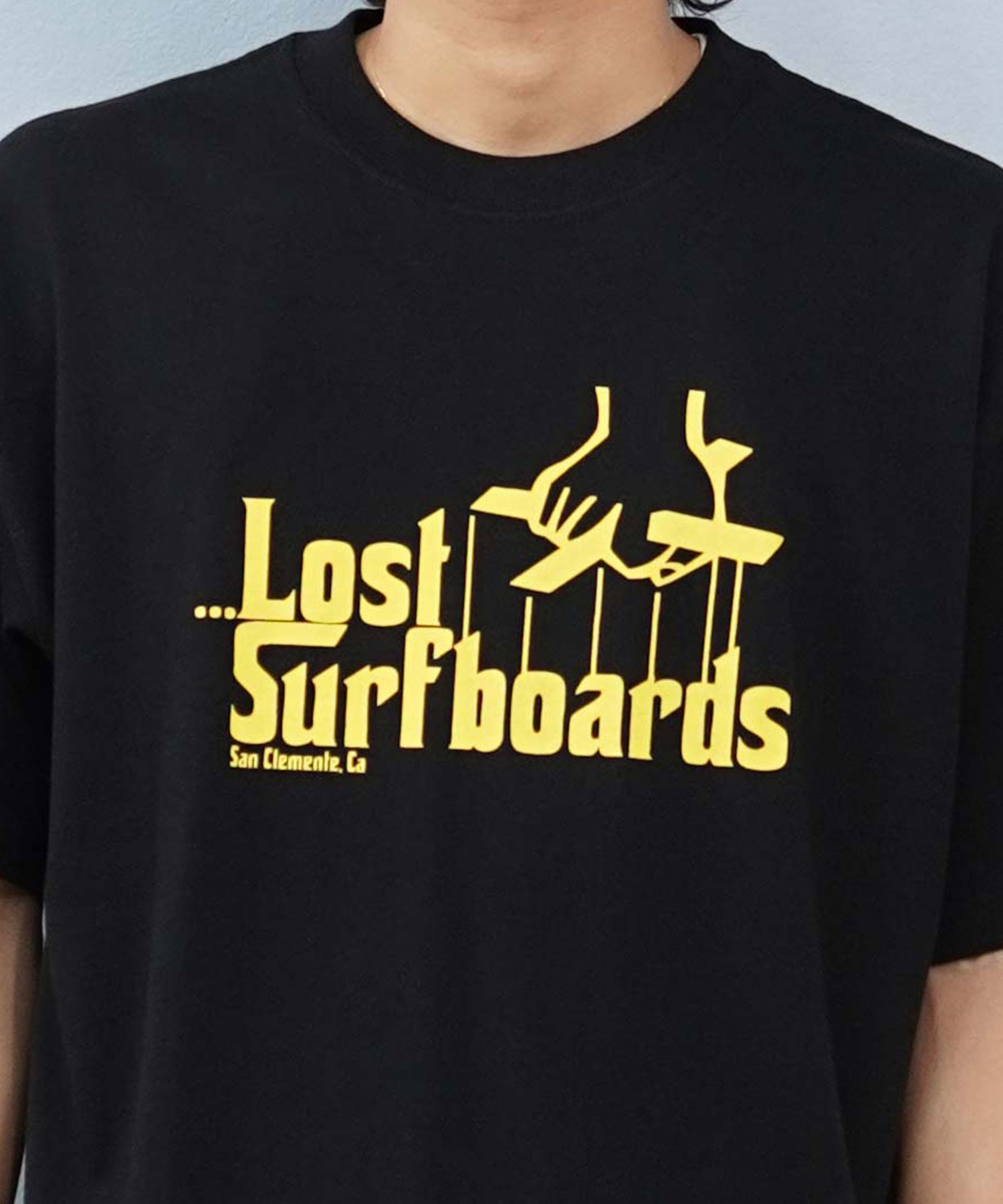 LOST ロスト 半袖 Tシャツ メンズ フロントプリント ロゴ L25S-2116 ムラサキスポーツ限定(BLK-M)