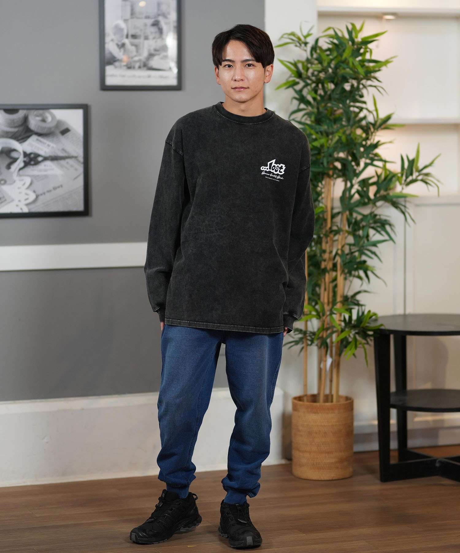 lost ロスト 長袖 Tシャツ メンズ バックプリント オーバーサイズ ユニ