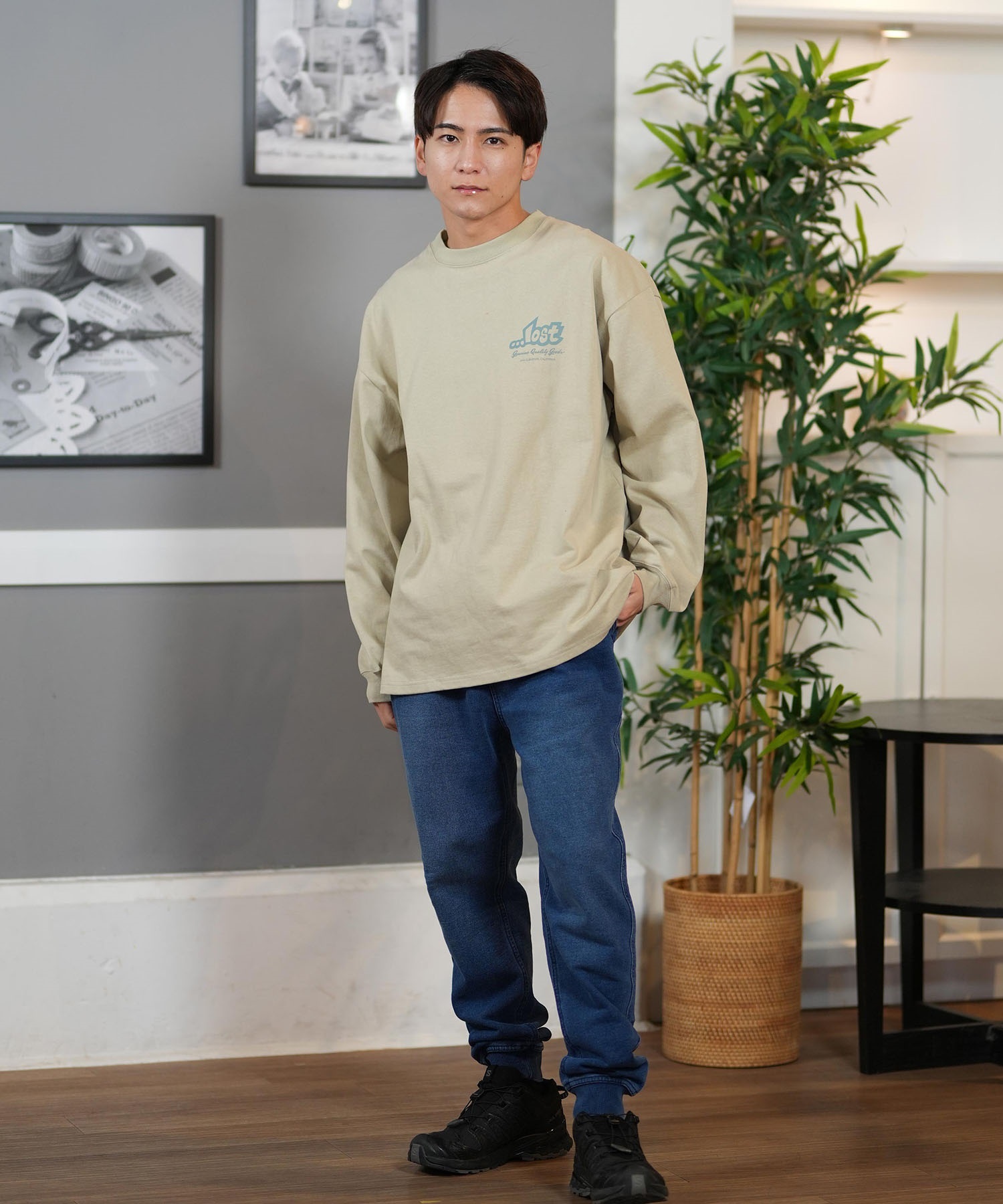 lost ロスト 長袖 Tシャツ メンズ バックプリント オーバー