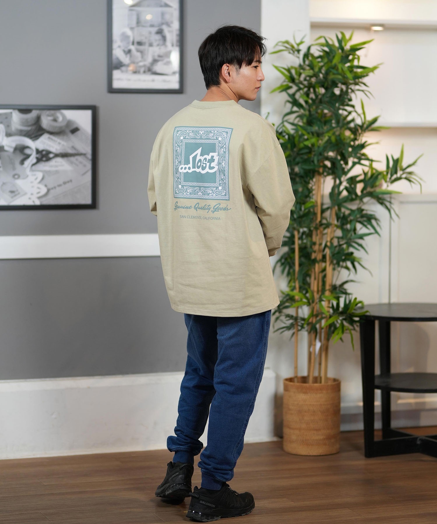 lost ロスト 長袖 Tシャツ メンズ バックプリント オーバーサイズ ユニ