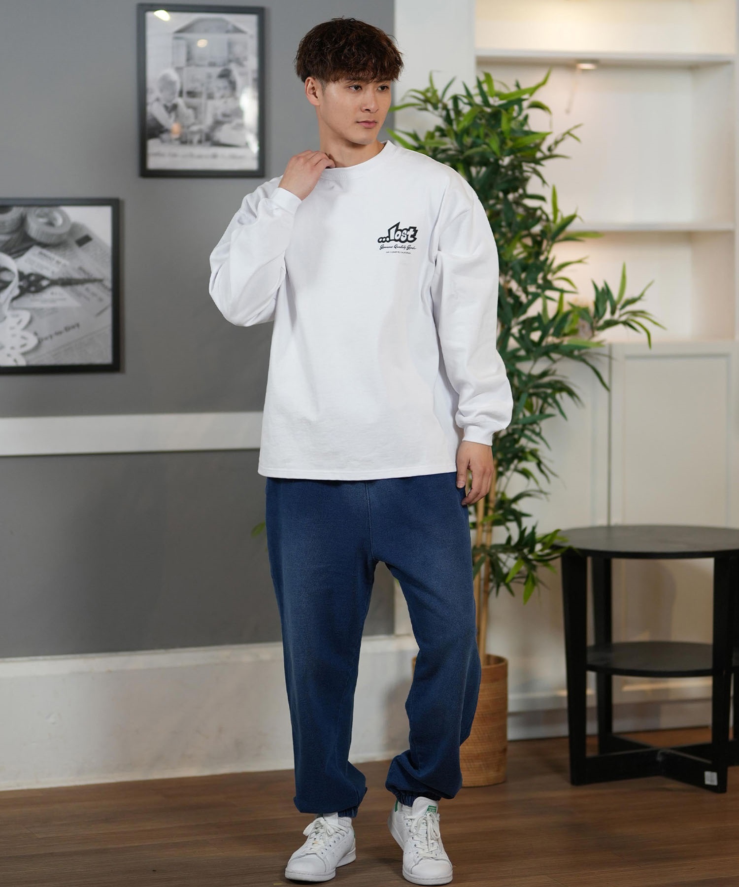 lost ロスト 長袖 Tシャツ メンズ バックプリント オーバーサイズ ユニ