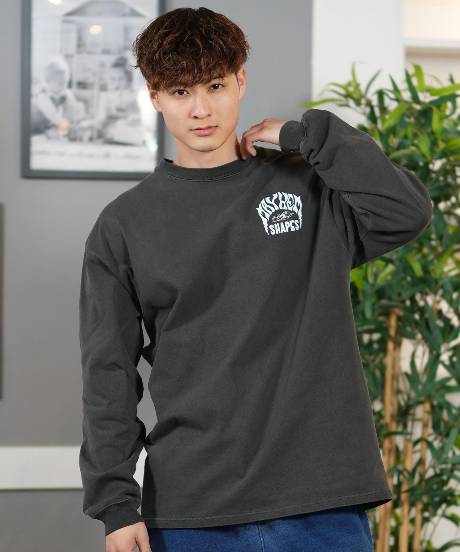 lost ロスト 長袖 Tシャツ メンズ バックプリント オーバーサイズ ユニ