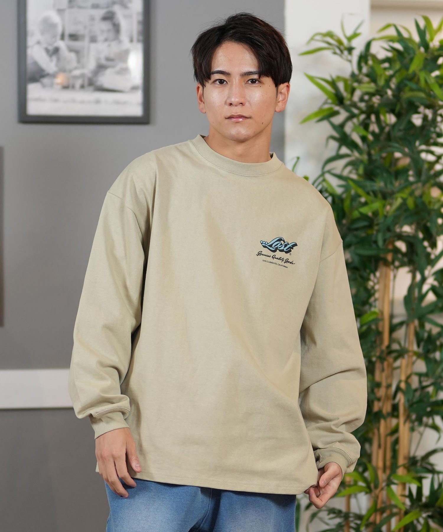 lost ロスト 長袖 Tシャツ メンズ バックプリント オーバーサイズ ユニ