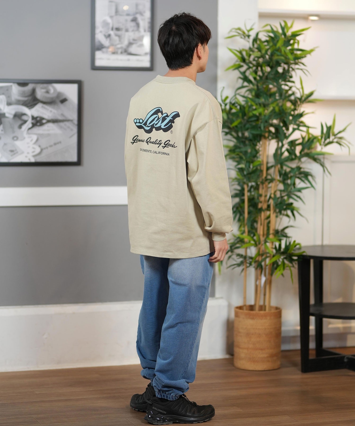 lost ロスト 長袖 Tシャツ メンズ バックプリント オーバーサイズ ユニ