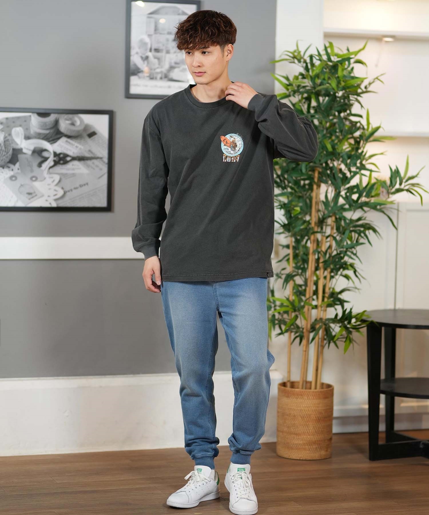 lost ロスト 長袖 Tシャツ メンズ バックプリント オーバーサイズ ユニ