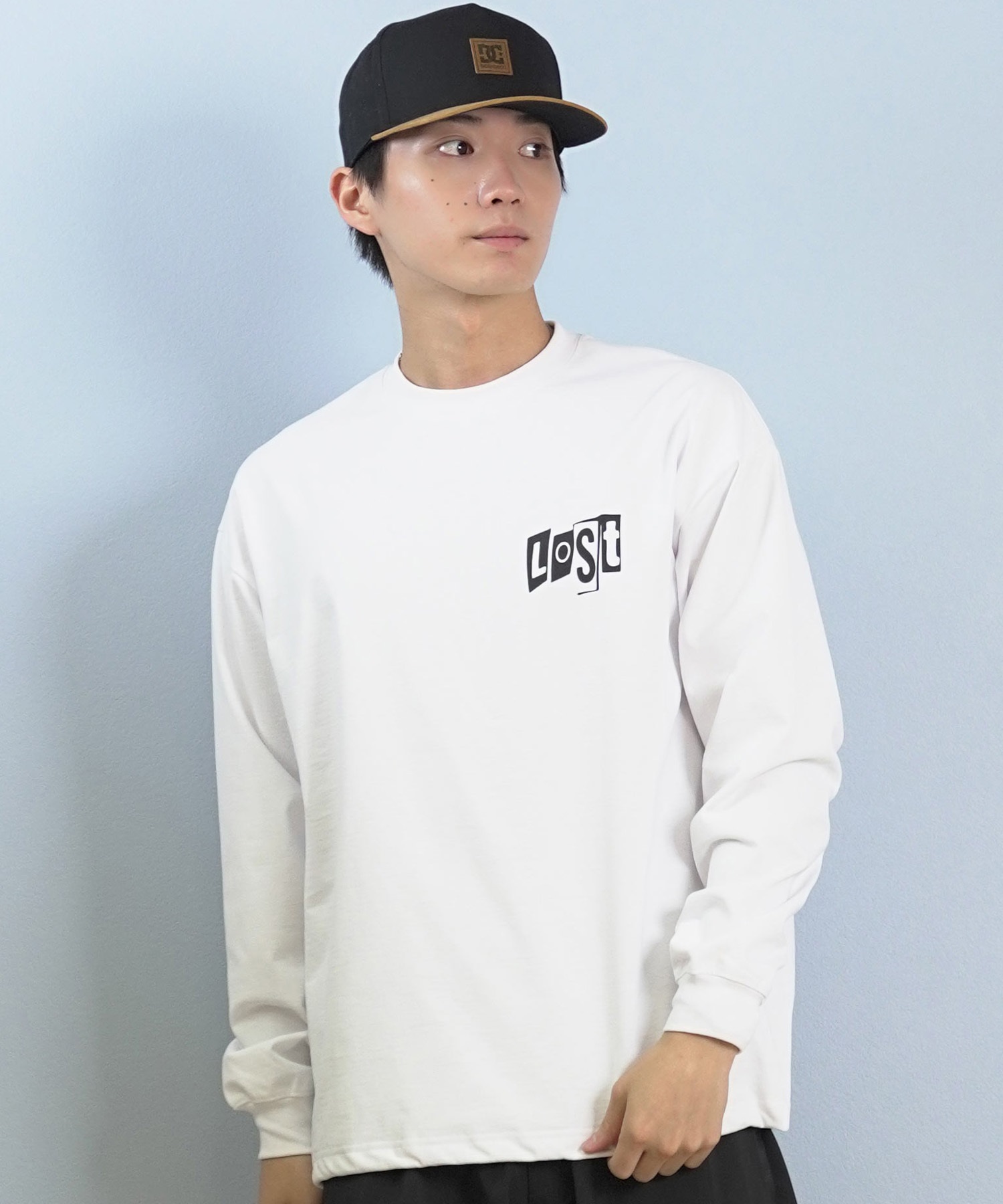 lost ロスト 長袖 Tシャツ ロンT メンズ AIRDRYシリーズ UVカット 遮熱性 吸汗速乾 LOGOS LS TEE L25F-2206 ムラサキスポーツ限定(BLK-M)