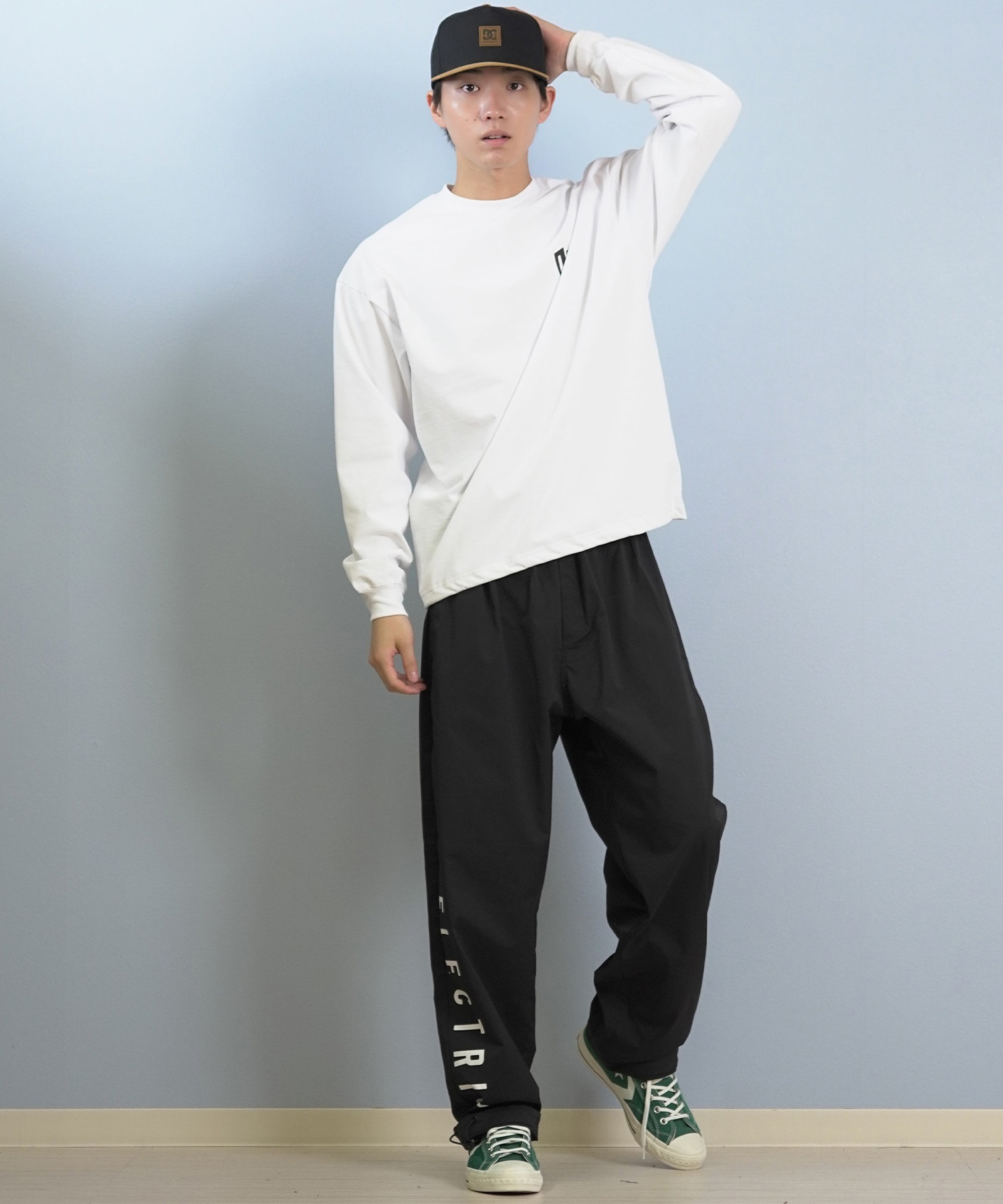 lost ロスト 長袖 Tシャツ ロンT メンズ AIRDRYシリーズ UVカット 遮熱性 吸汗速乾 LOGOS LS TEE L25F-2206 ムラサキスポーツ限定(BLK-M)