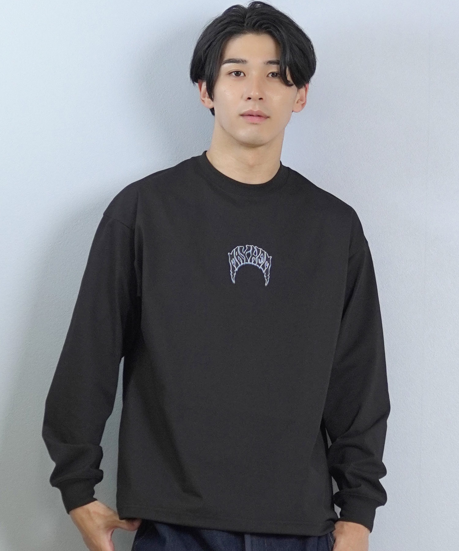 lost ロスト 長袖 Tシャツ ロンT メンズ AIRDRYシリーズ UVカット 遮熱性 吸汗速乾 PISCES LOGO LS TEE L25F-2207 ムラサキスポーツ限定(BLK-M)
