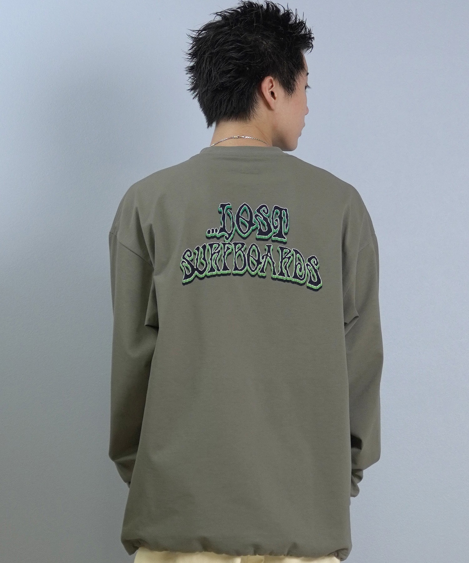 lost ロスト 長袖 Tシャツ ロンT メンズ AIRDRYシリーズ UVカット 遮熱性 吸汗速乾 PISCES LOGO LS TEE L25F-2207 ムラサキスポーツ限定(BLK-M)