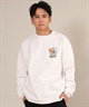 LOST ロスト 長袖 Tシャツ ロンT メンズ バックプリント ヘビーウェイト 古着風 ヴィンテージ加工 L25F-2201 ムラサキスポーツ限定(WHT-M)