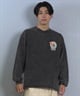 LOST ロスト 長袖 Tシャツ ロンT メンズ バックプリント ヘビーウェイト 古着風 ヴィンテージ加工 L25F-2201 ムラサキスポーツ限定(WHT-M)