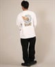 LOST ロスト 長袖 Tシャツ ロンT メンズ バックプリント ヘビーウェイト 古着風 ヴィンテージ加工 L25F-2201 ムラサキスポーツ限定(WHT-M)