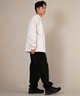 LOST ロスト 長袖 Tシャツ ロンT メンズ バックプリント ヘビーウェイト 古着風 ヴィンテージ加工 L25F-2201 ムラサキスポーツ限定(WHT-M)
