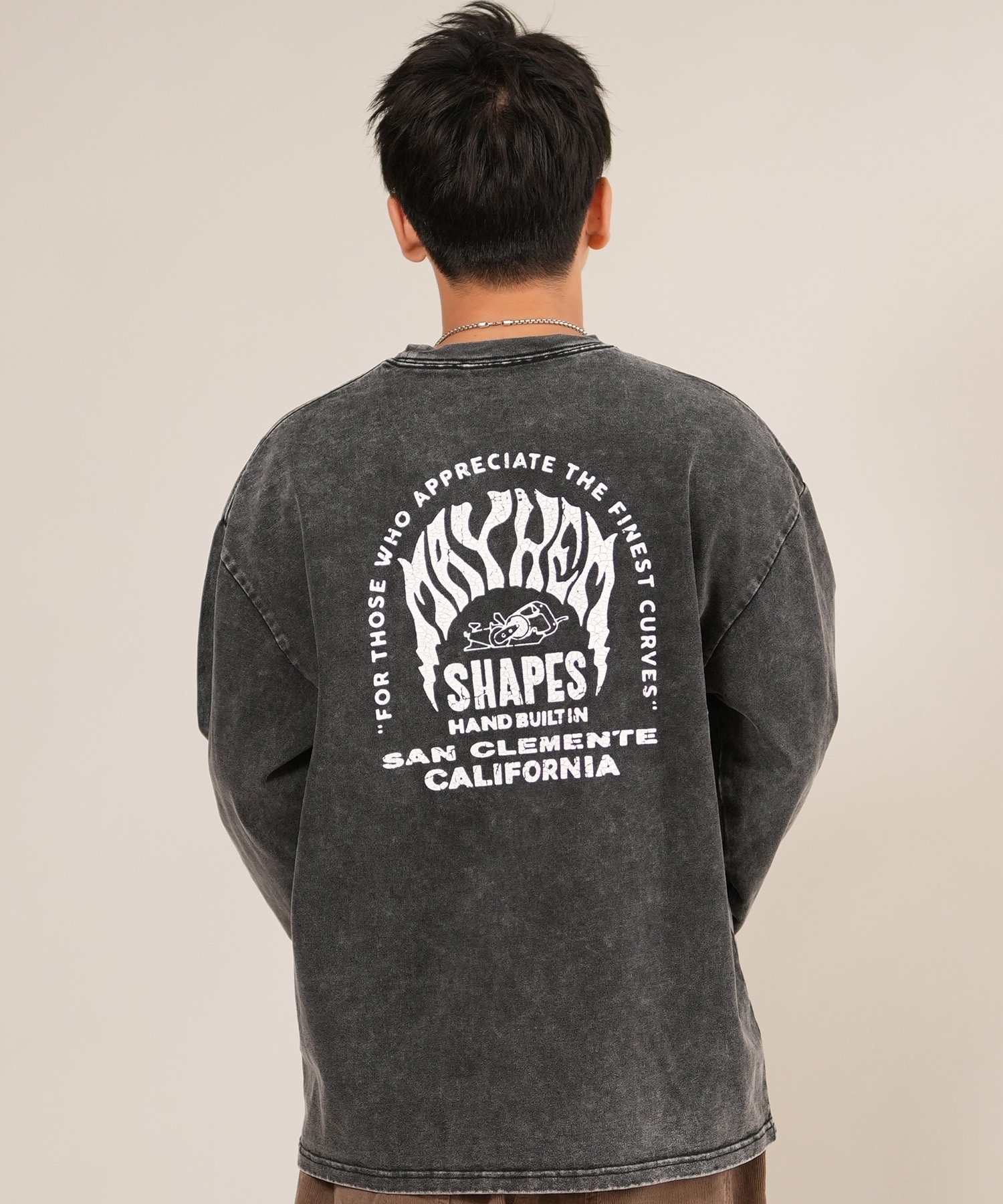 LOST ロスト 長袖 Tシャツ ロンT メンズ バックプリント ロゴ MEYHEM