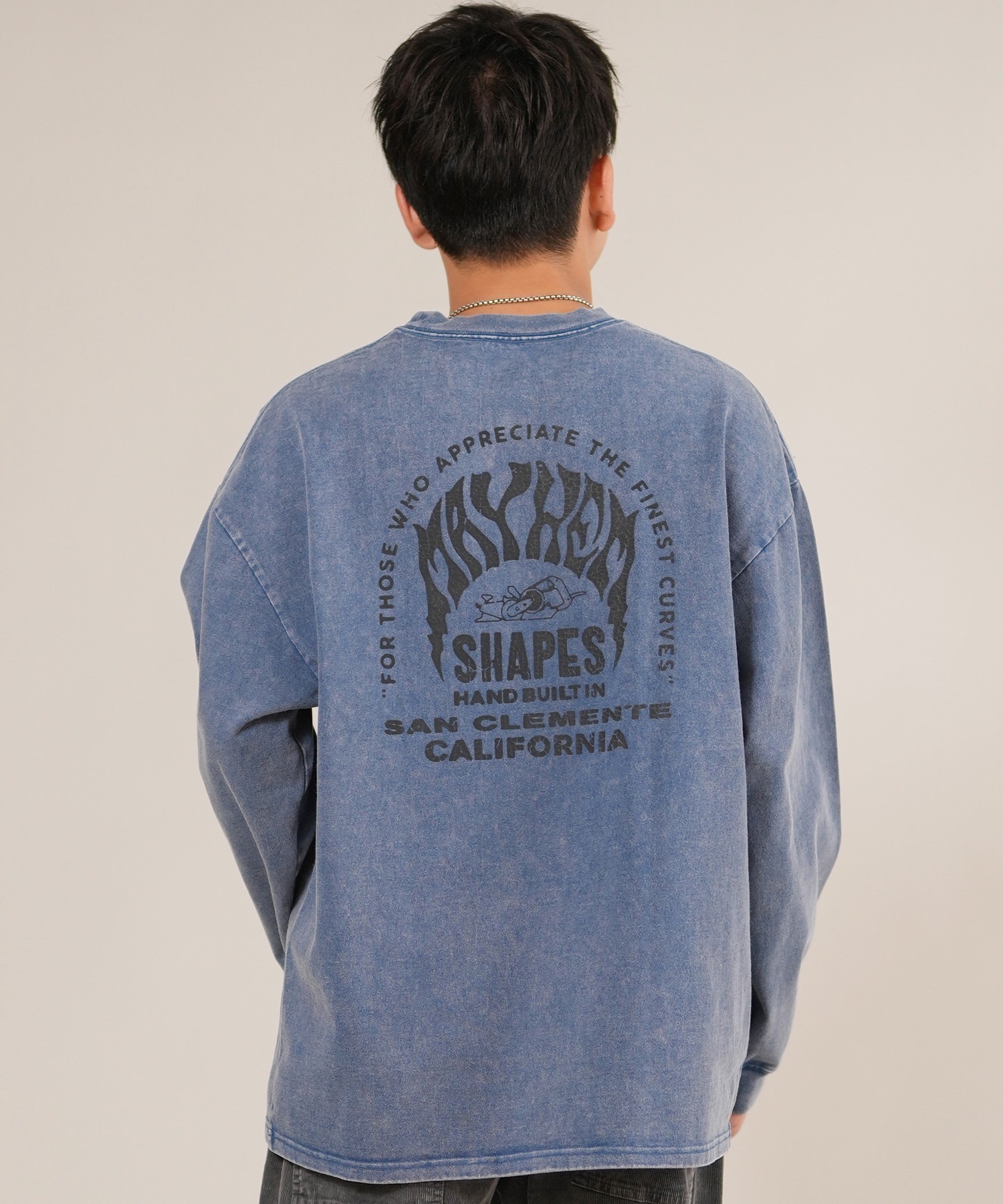 LOST ロスト 長袖 Tシャツ ロンT メンズ バックプリント ロゴ MEYHEM