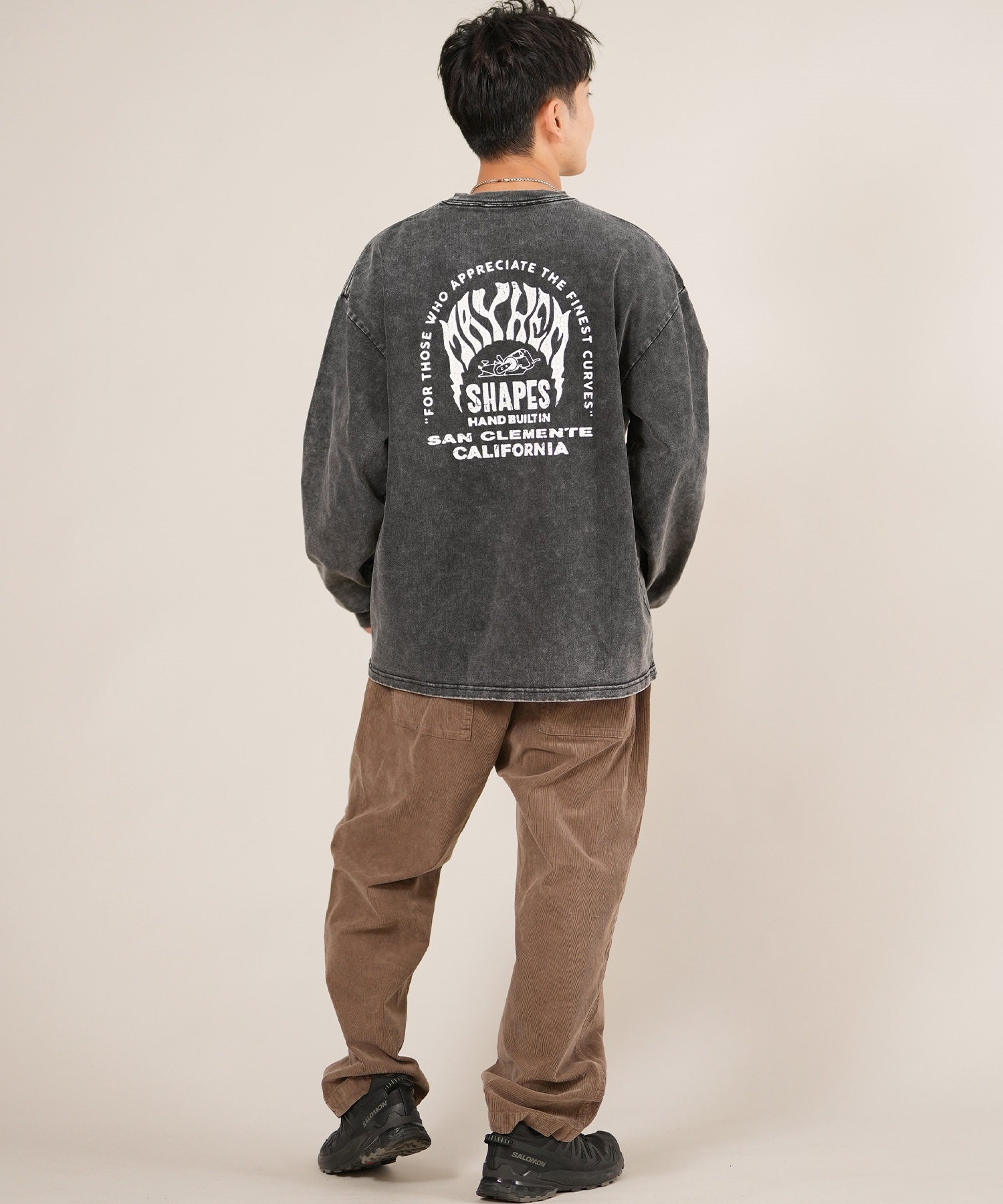 LOST ロスト 長袖 Tシャツ ロンT メンズ バックプリント ロゴ MEYHEM