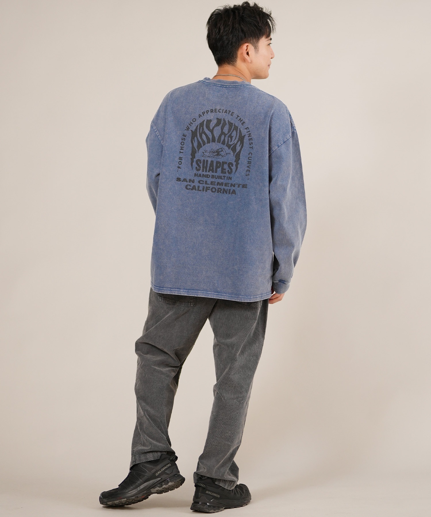 LOST ロスト 長袖 Tシャツ ロンT メンズ バックプリント ロゴ MEYHEM