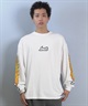 LOST ロスト 長袖 Tシャツ ロンT メンズ 袖プリント 古着風 ヴィンテージ加工 L25F-2204 ムラサキスポーツ限定(WHT-M)