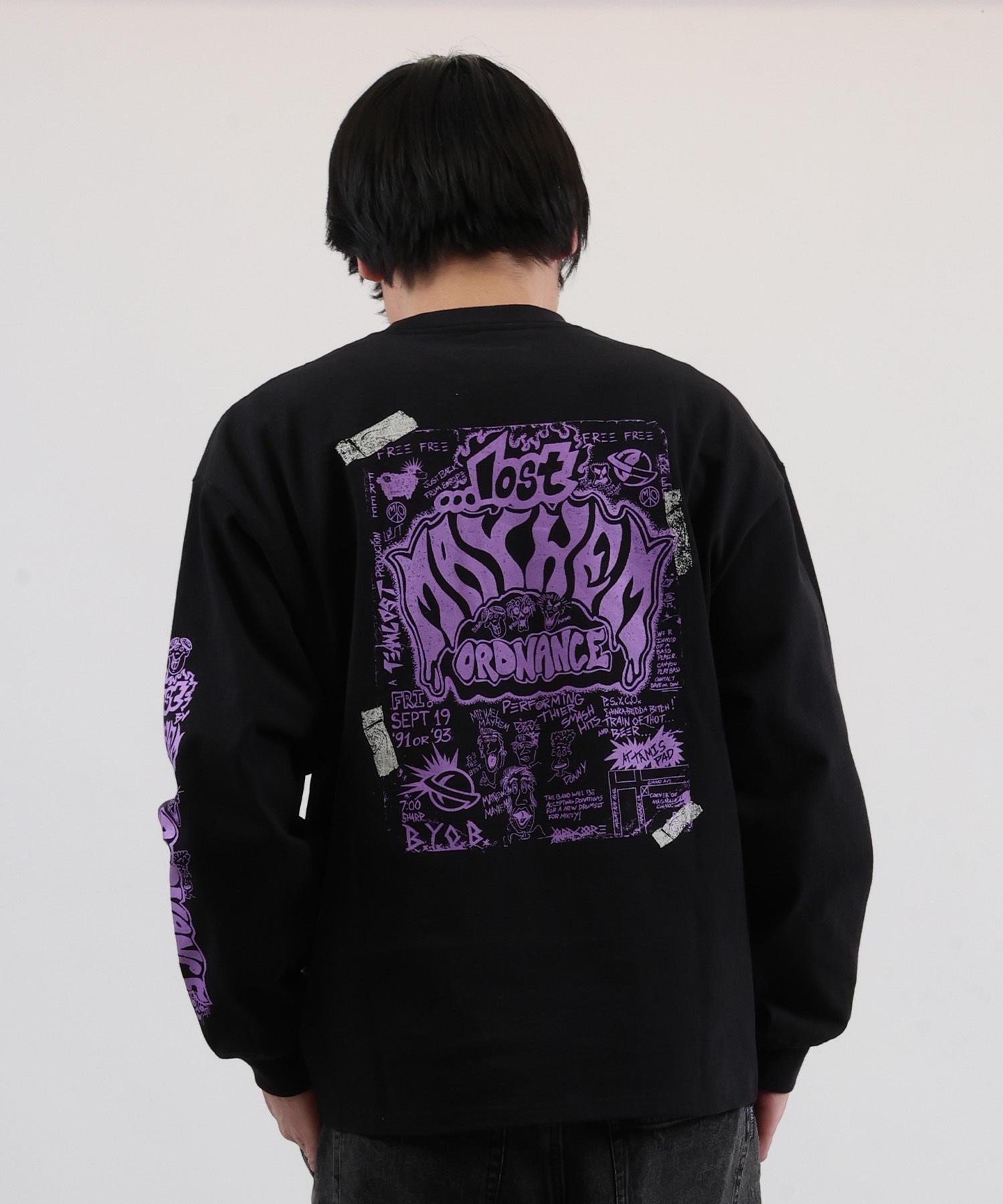 LOST ロスト 長袖 Tシャツ ロンT メンズ バックプリント ORDANCE LS