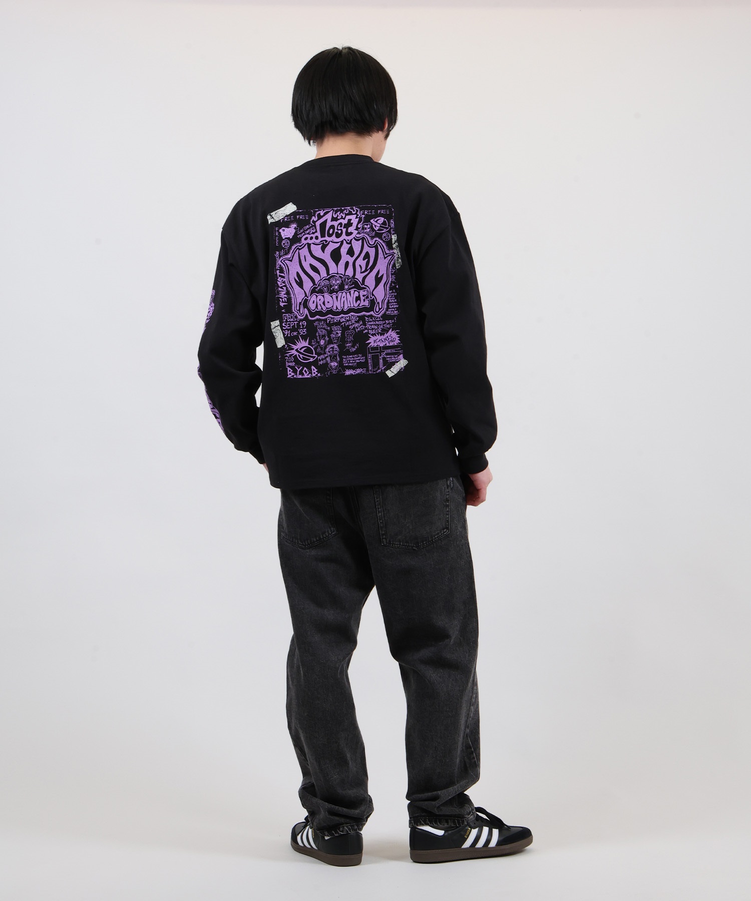 LOST ロスト 長袖 Tシャツ ロンT メンズ バックプリント ORDANCE LS