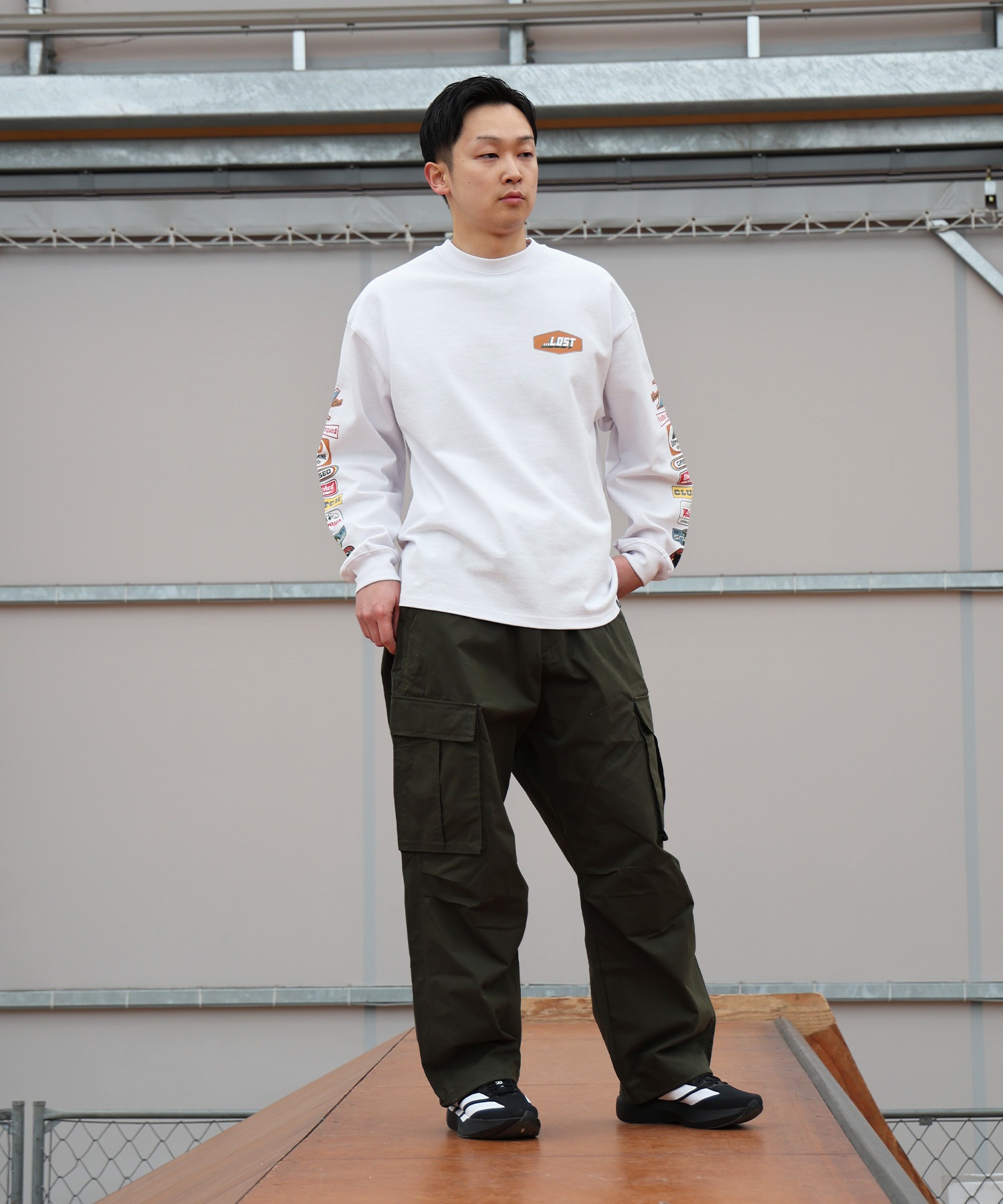 LOST ロスト 長袖 Tシャツ ロンT メンズ シンプル PIT STOP LS TEE