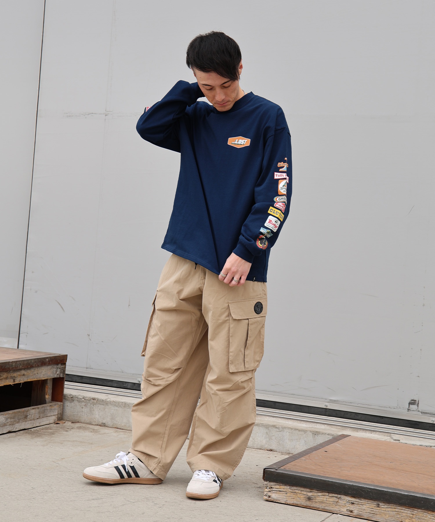 LOST ロスト 長袖 Tシャツ ロンT メンズ シンプル PIT STOP LS TEE