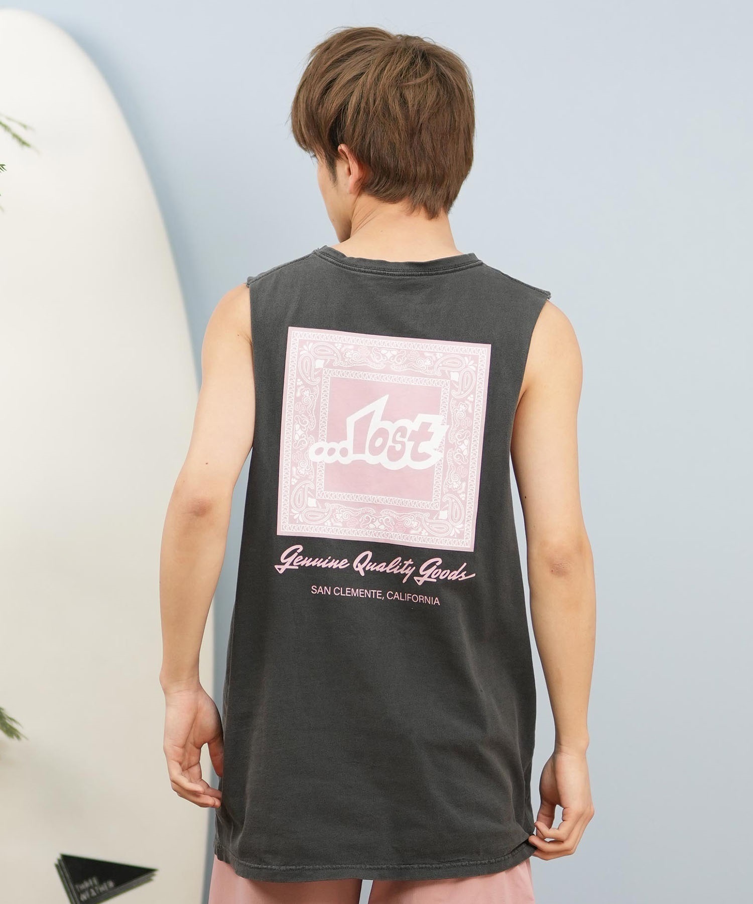 lost ロスト タンクトップ メンズ ノースリーブ バックプリント