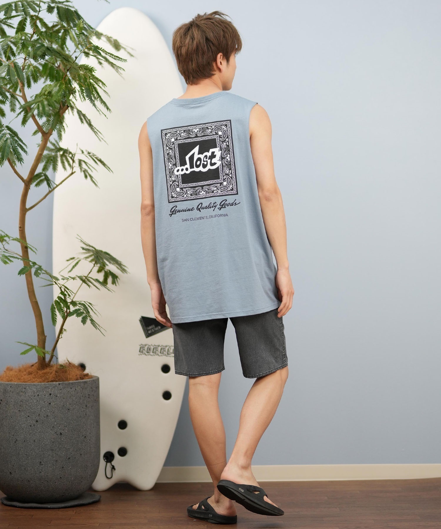 リーニン タンクトップ【メンズS】＆ショートパンツ【メンズM】 セット