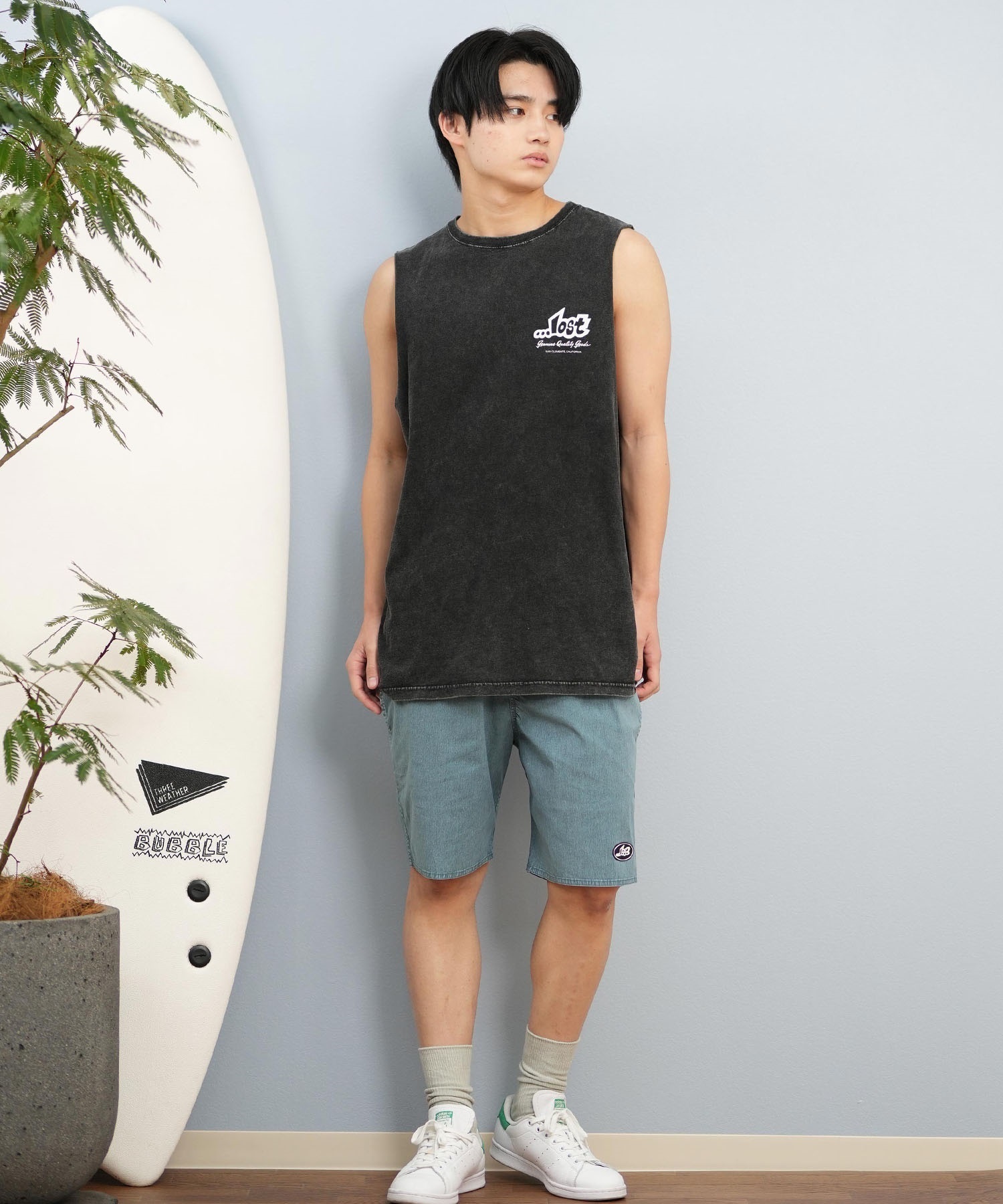 lost ロスト タンクトップ メンズ ノースリーブ バックプリント L25S