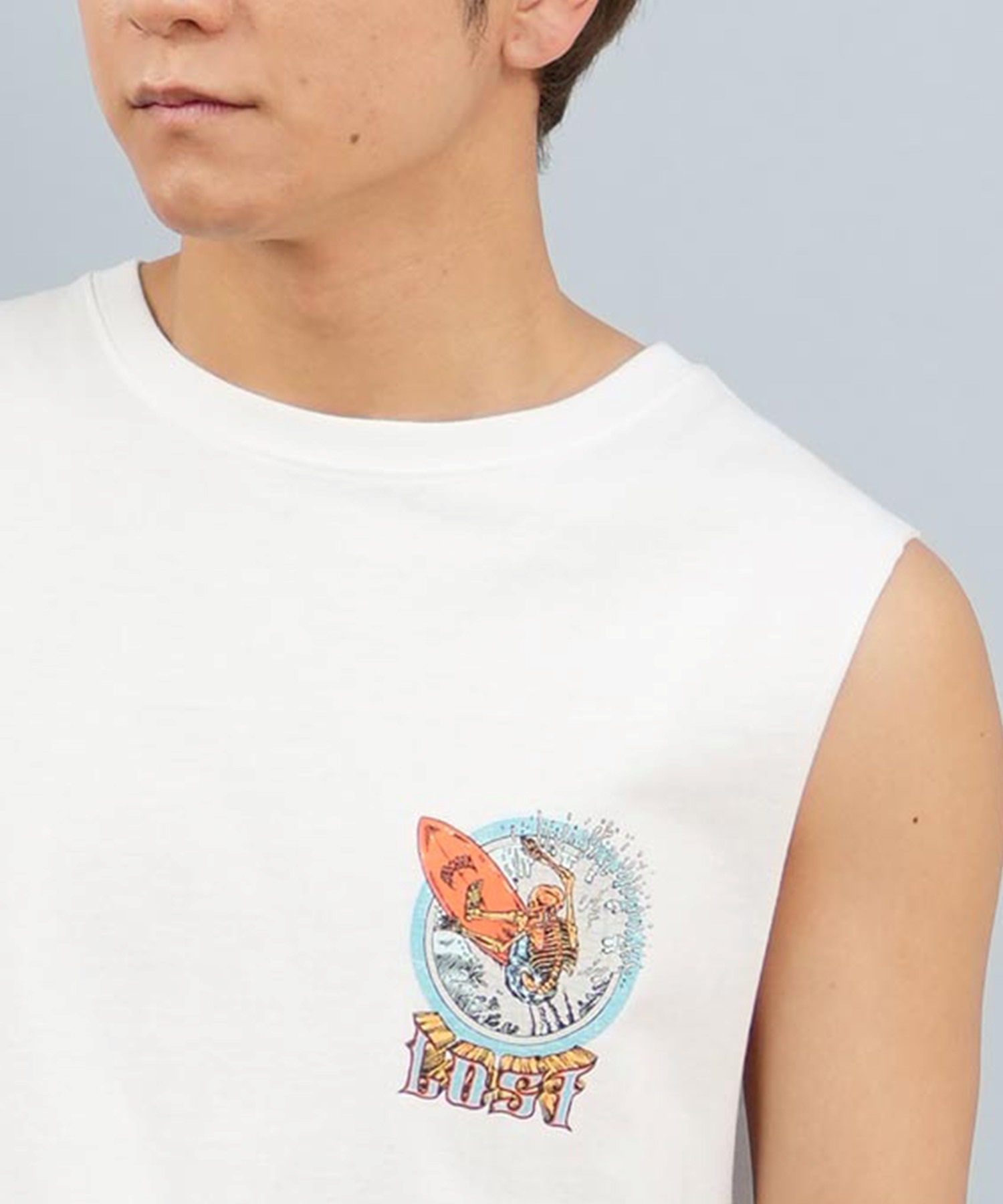 LOST ロスト タンクトップ メンズ ノースリーブ 袖なし バックプリント