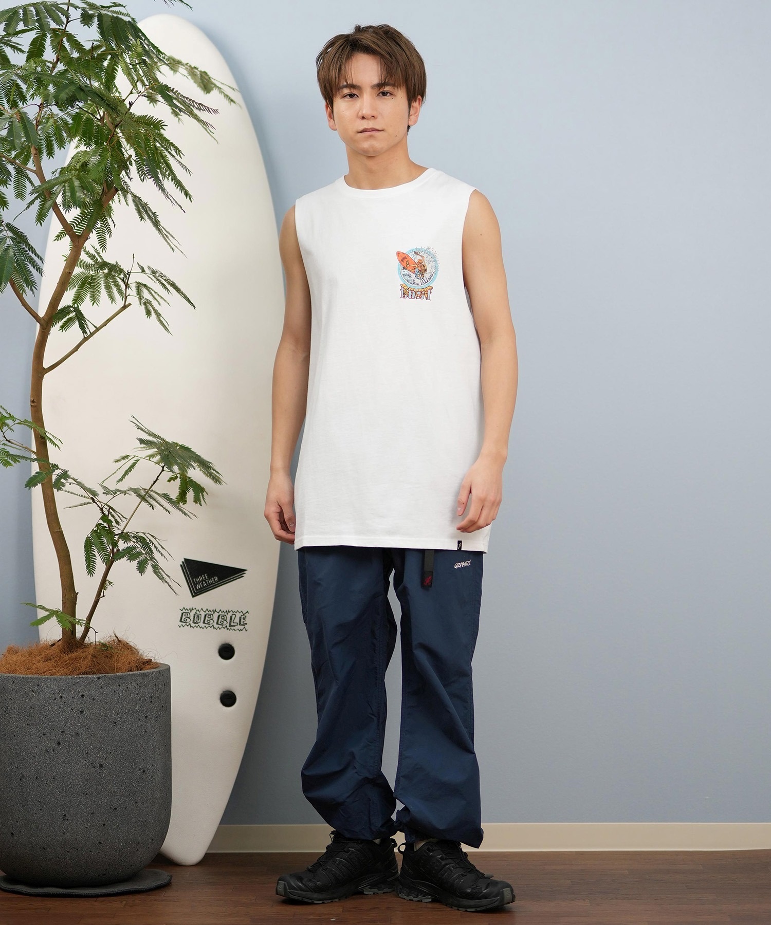 LOST ロスト タンクトップ メンズ ノースリーブ 袖なし バックプリント