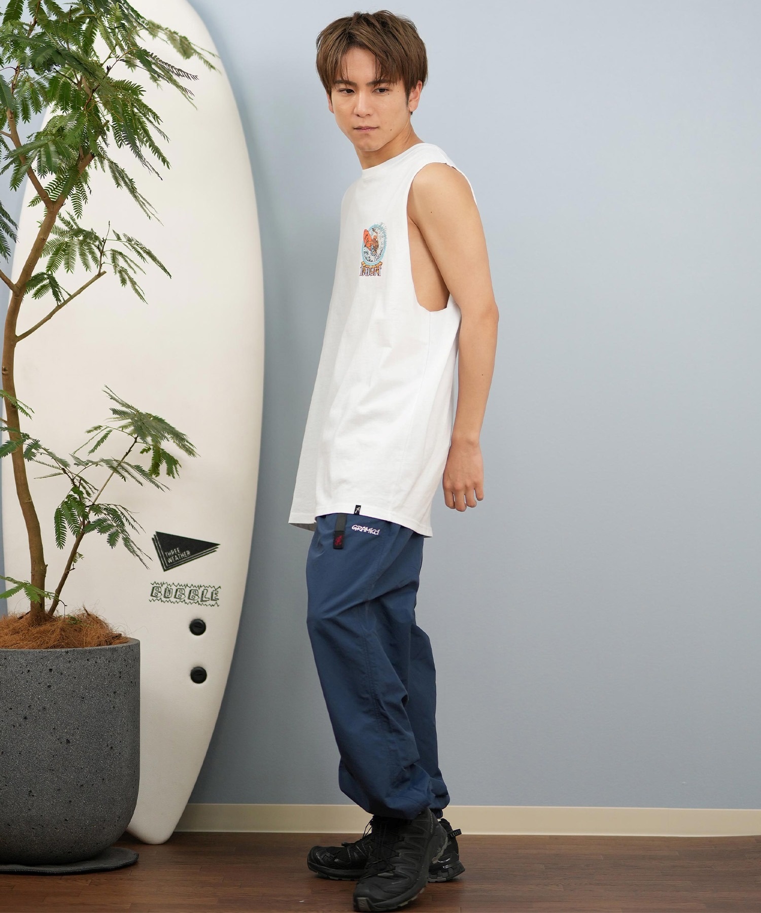 LOST ロスト タンクトップ メンズ ノースリーブ 袖なし バックプリント