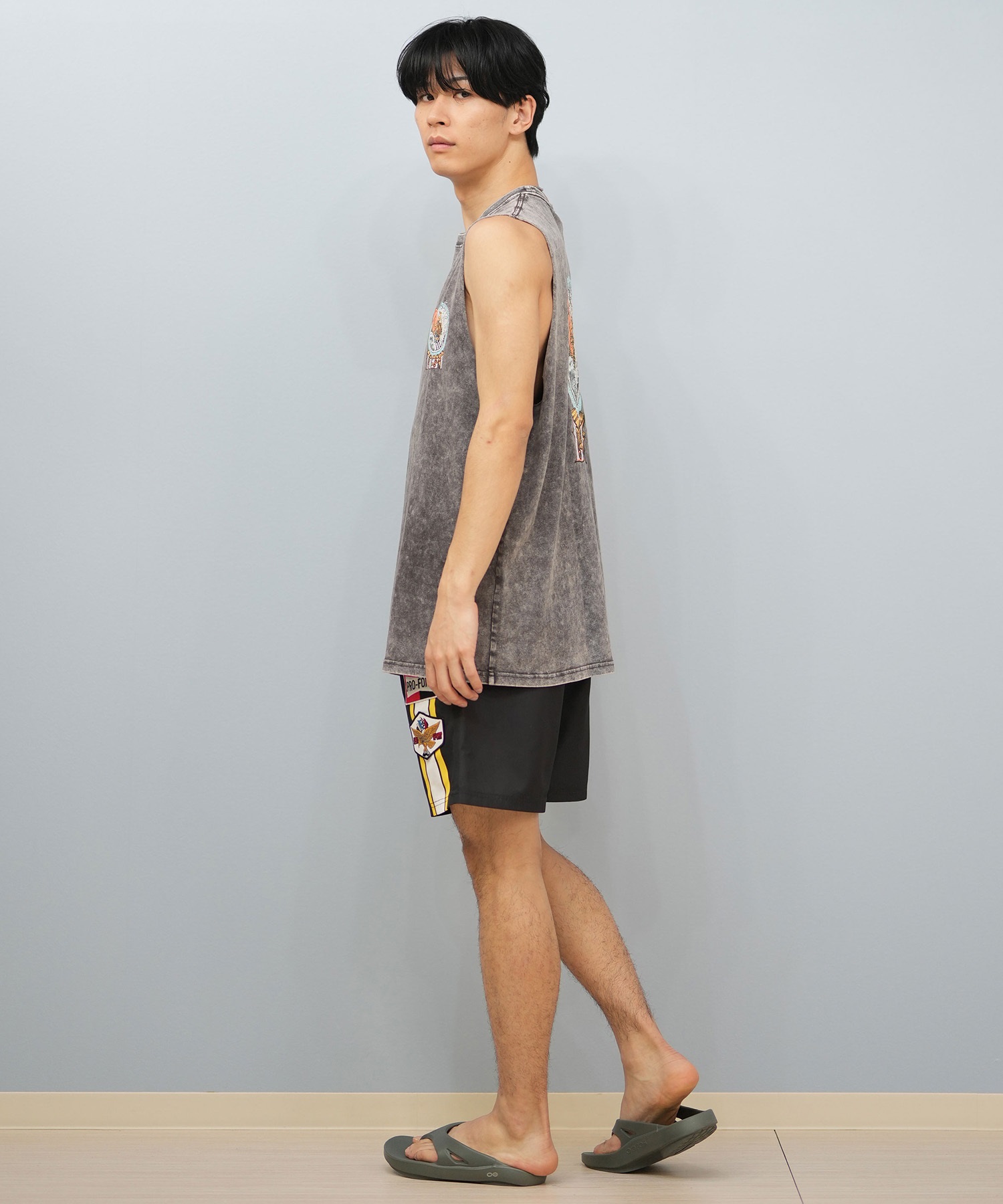 LOST ロスト タンクトップ メンズ ノースリーブ 袖なし バックプリント