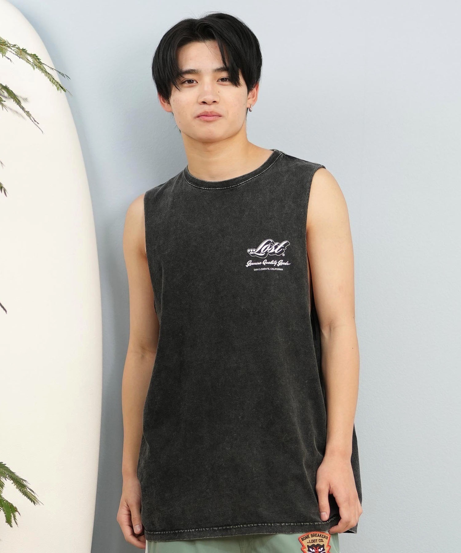 lost ロスト タンクトップ メンズ ノースリーブ バックプリント L25S