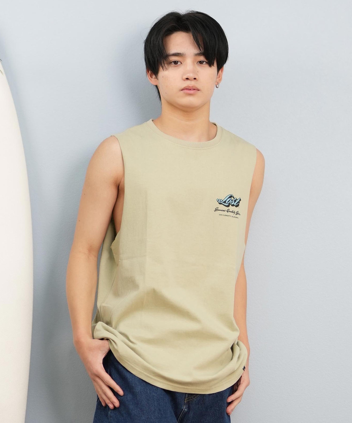 lost ロスト タンクトップ メンズ ノースリーブ バックプリント L25S