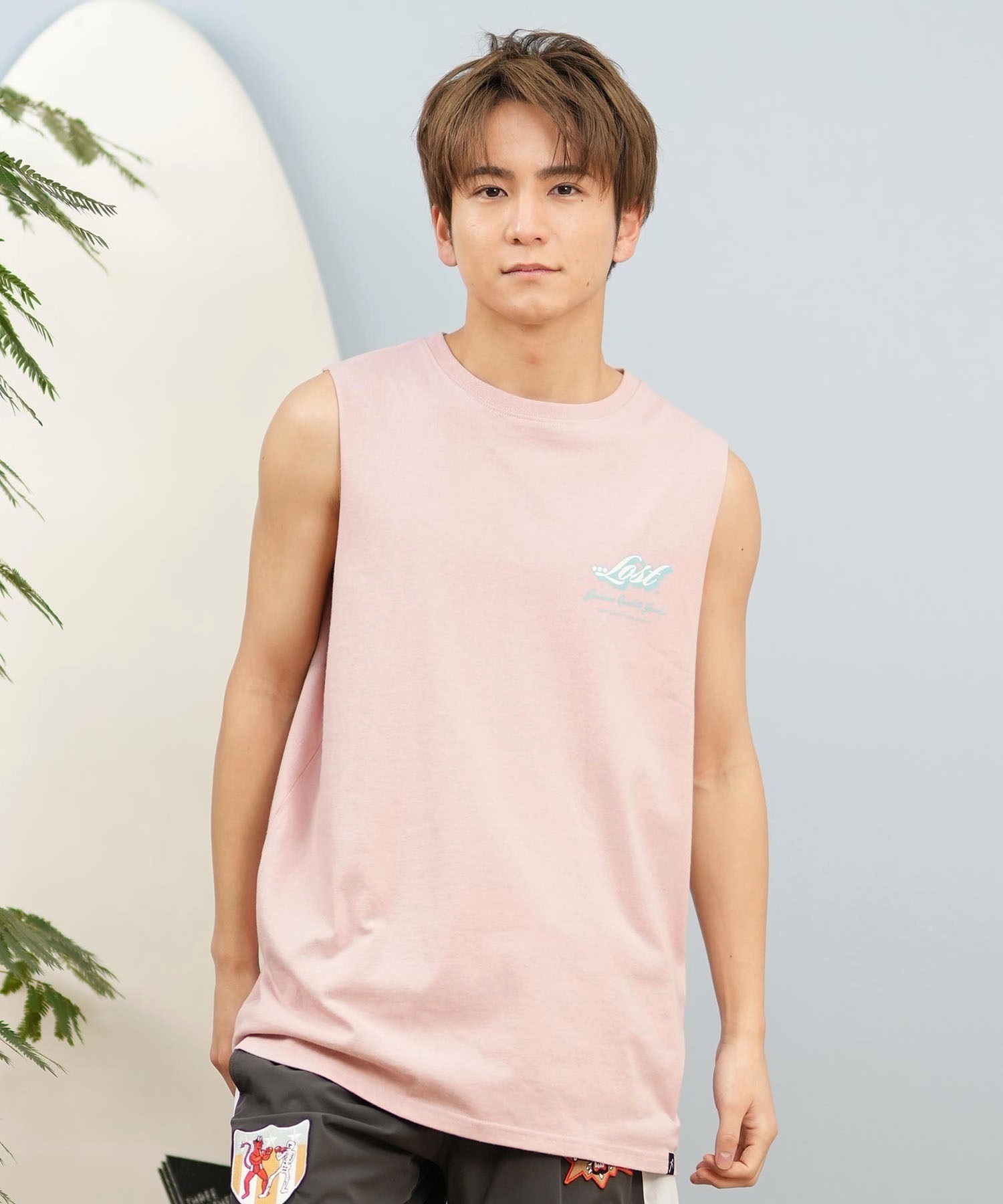 アンドゥムルメステール コットンカシミヤ リブタンクトップ ノースリーブ メンズ アンドゥムルメステール コットンカシミヤ リブタンクトップ