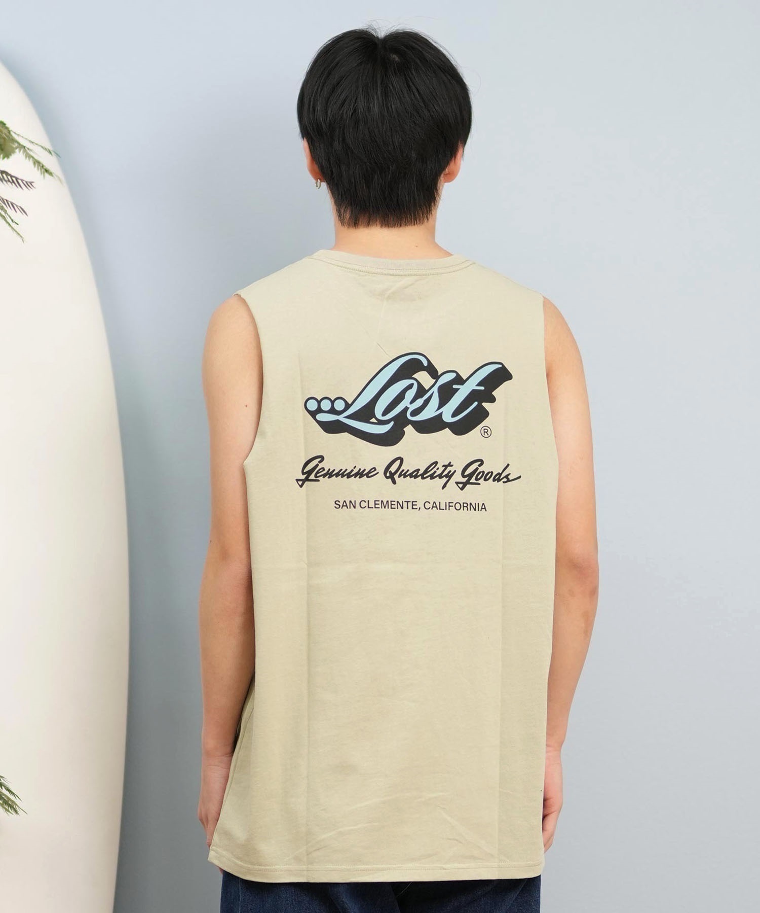 lost ロスト タンクトップ メンズ ノースリーブ バックプリント L25S