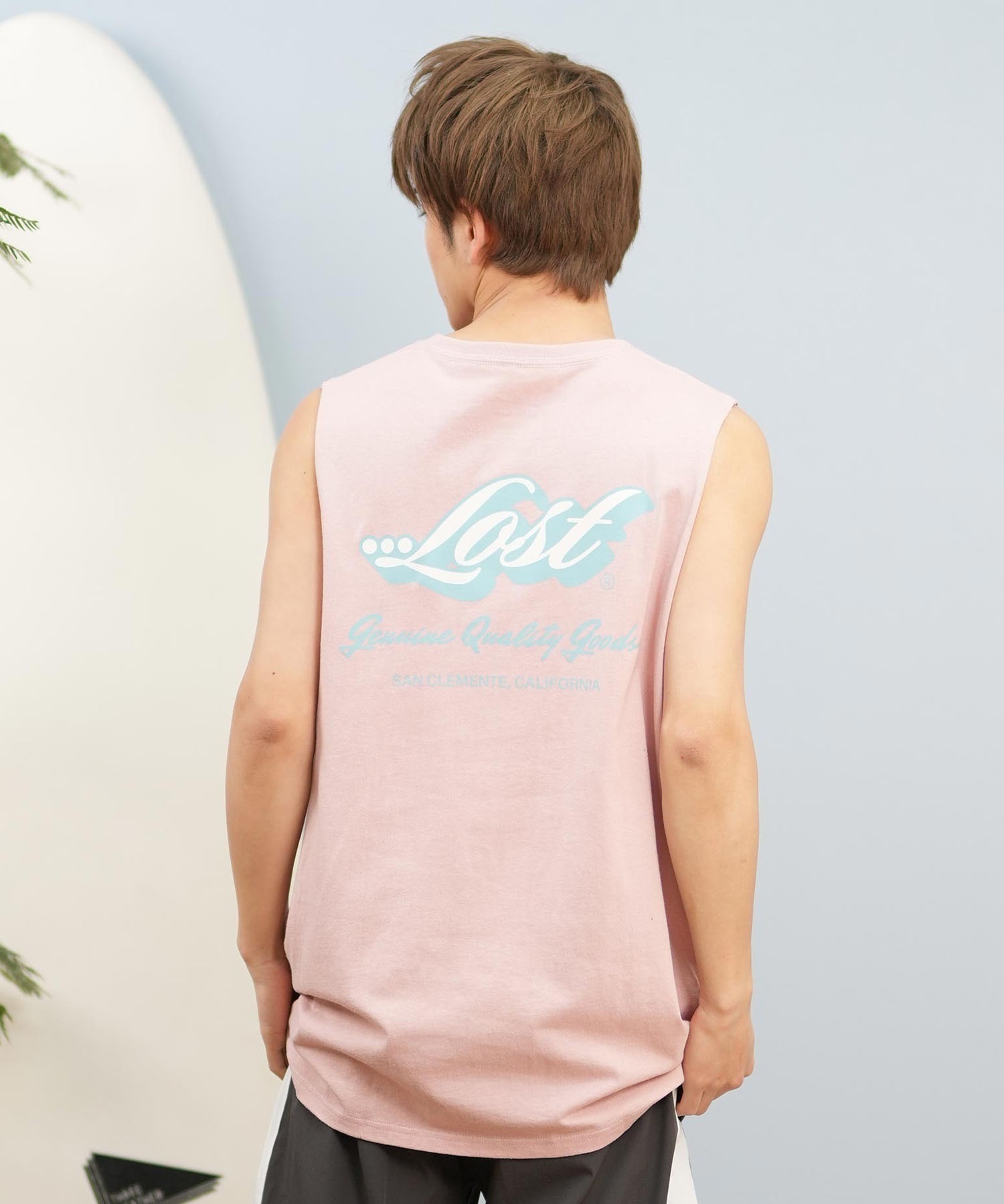 MISBHV ロゴプリント　ノースリーブ　タンクトップ　ダメージ加工　グランジ MISBHV ロゴプリント ノースリーブ タンクトップ ダメージ加工