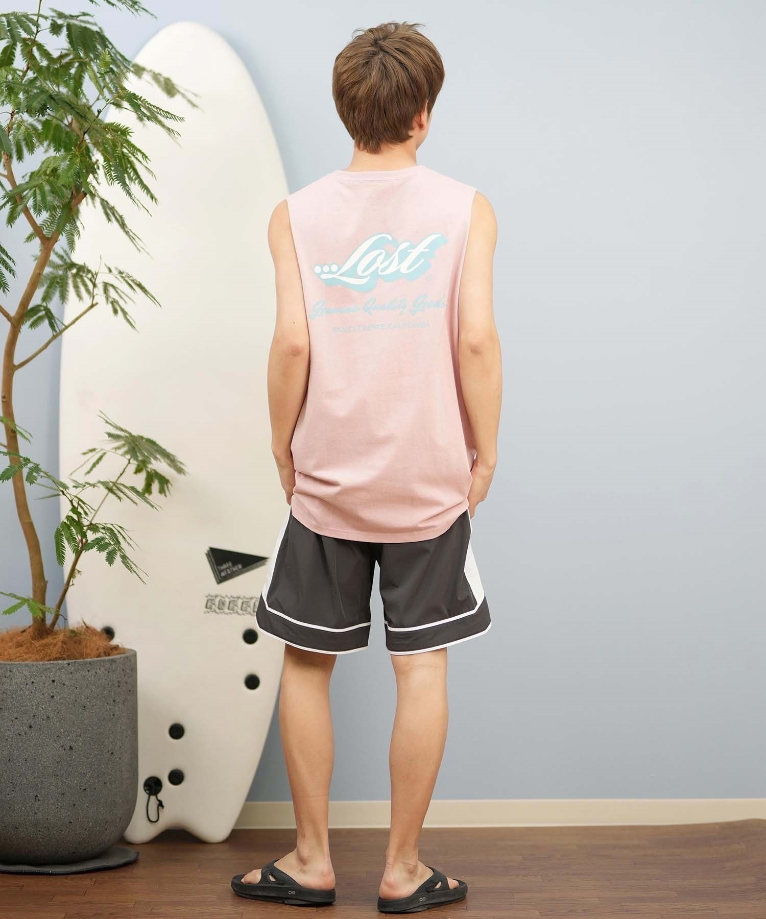 lost ロスト タンクトップ メンズ ノースリーブ バックプリント L25S