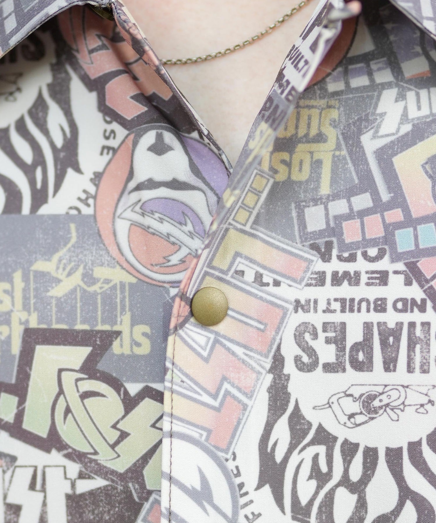 LOST ロスト 半袖シャツ メンズ 総柄 柄シャツ 水陸両用 セットアップ