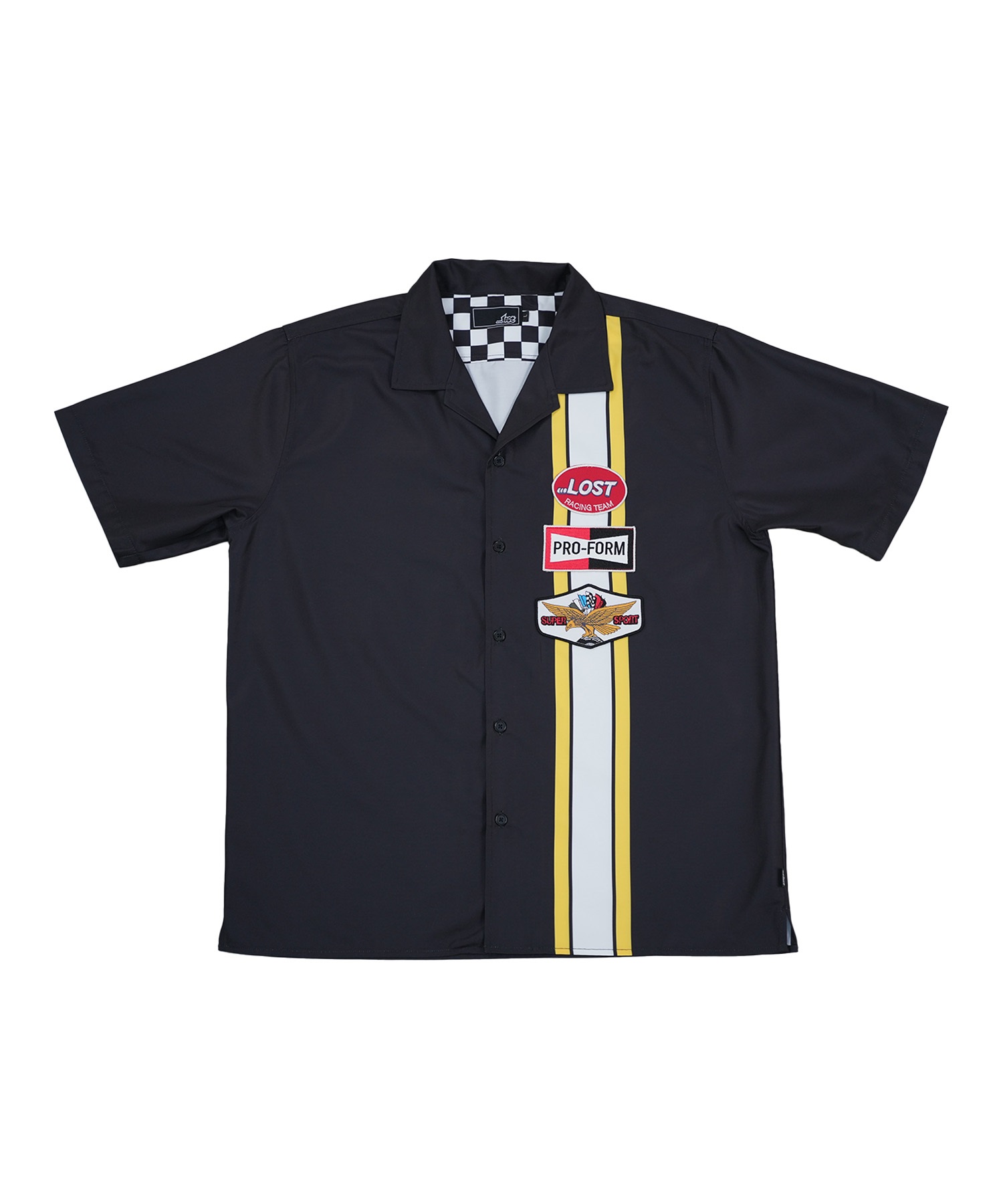 LOST ロスト 半袖 シャツ メンズ ワッペンデザイン 速乾 水陸両用