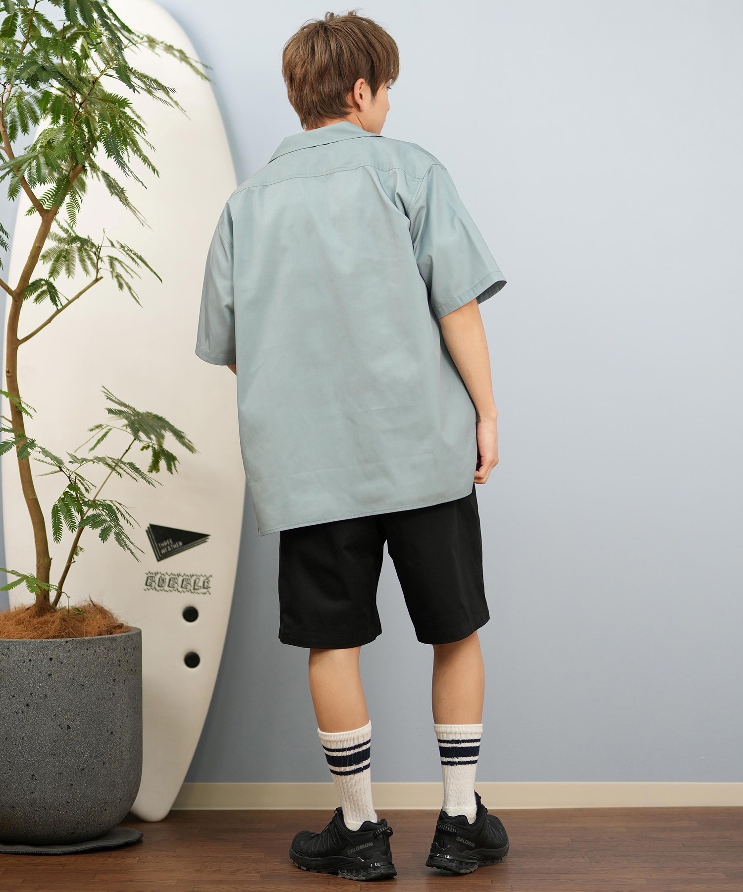 LOST ロスト 半袖 シャツ メンズ ワッペンデザイン 速乾 水陸両用