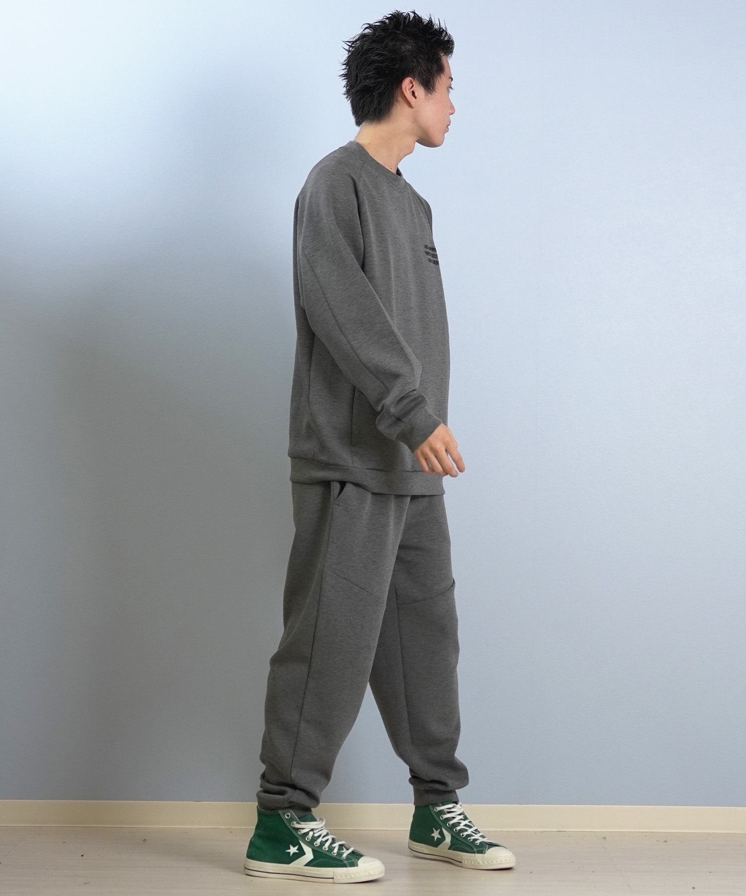 LOST ロスト ロングパンツ メンズ スウェットパンツ ジョガーパンツ セットアップ対応 L25F-3101 ムラサキスポーツ限定(BLK-M)